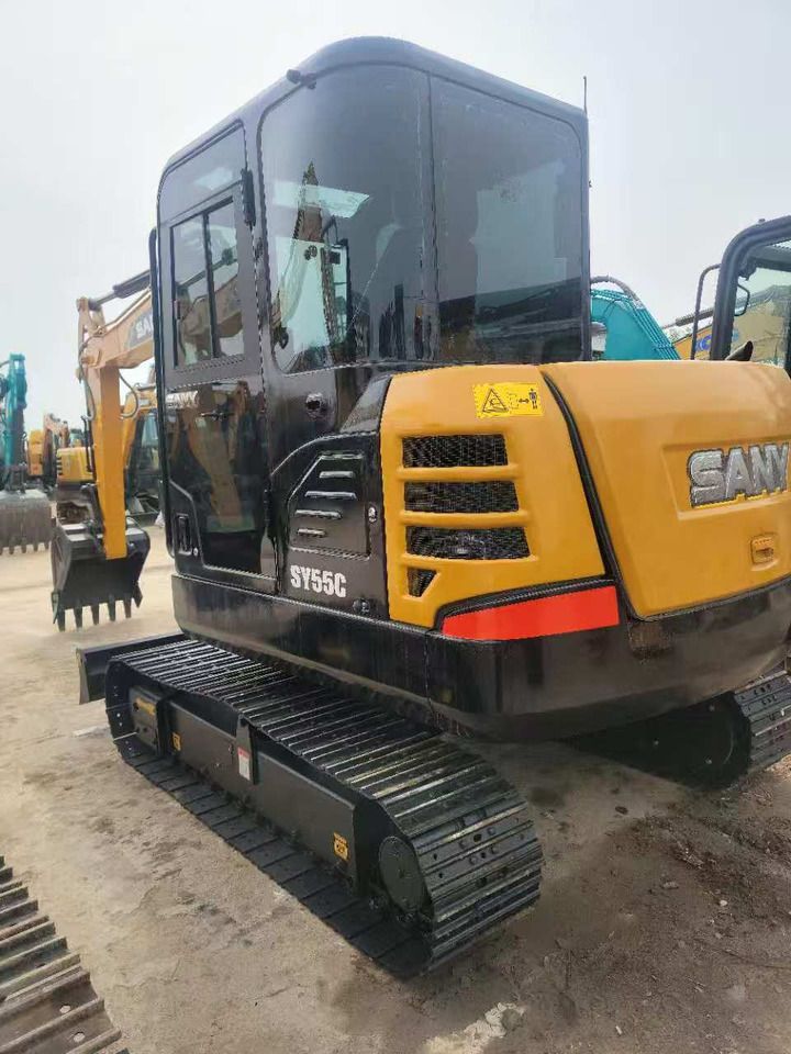 2024 Sany SY55C mini excavator, rear three-quarter view 2024 Sany SY55C mini excavator, rear three-quarter view