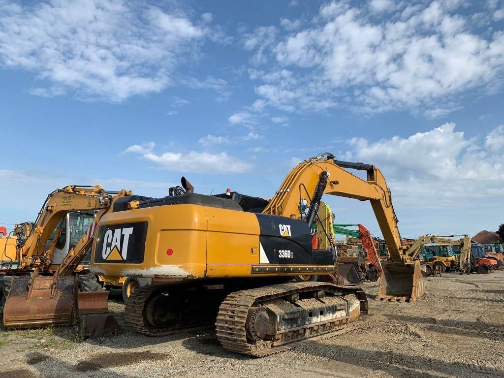 2020 Caterpillar 336D2 crawler excavator, rear three-quarter view 2020 Caterpillar 336D2 crawler excavator, rear three-quarter view