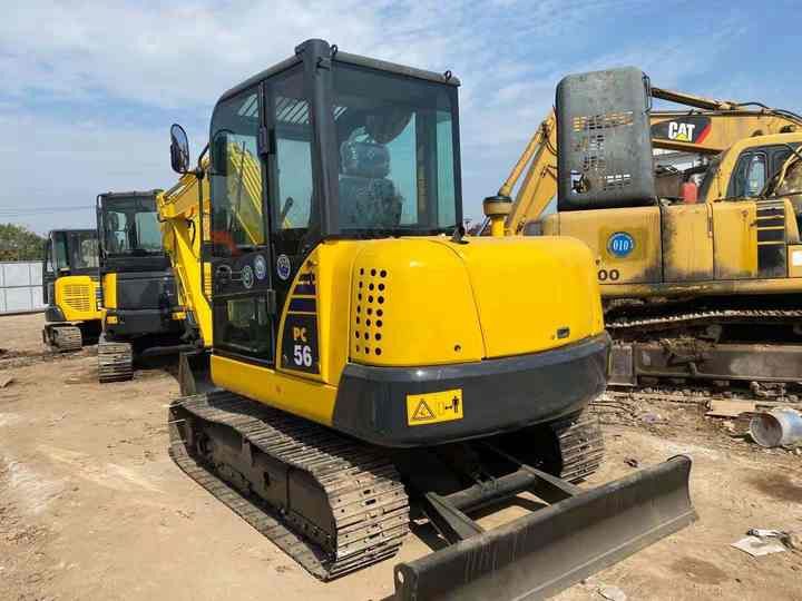 2011 Komatsu PC56 crawler excavator, rear three-quarter view 2011 Komatsu PC56 crawler excavator, rear three-quarter view