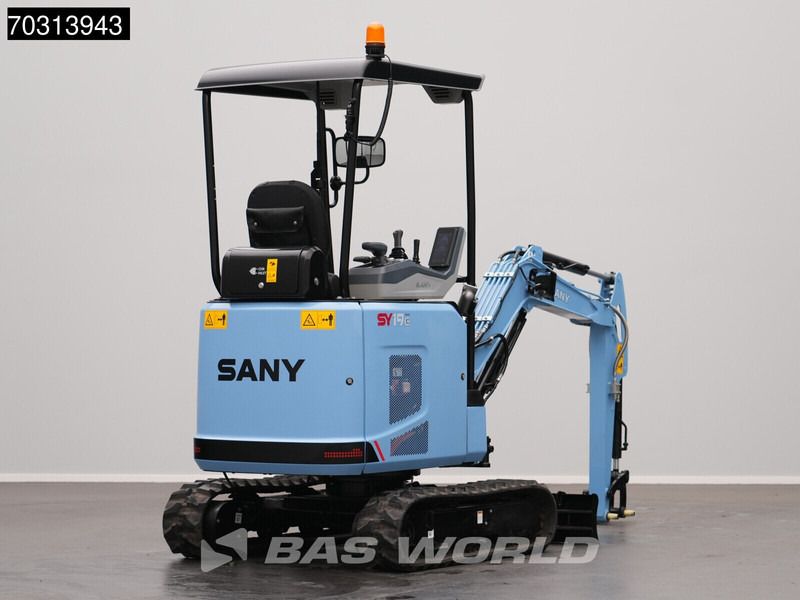 2024 Sany SY19E mini excavator, rear three-quarter view 2024 Sany SY19E mini excavator, rear three-quarter view