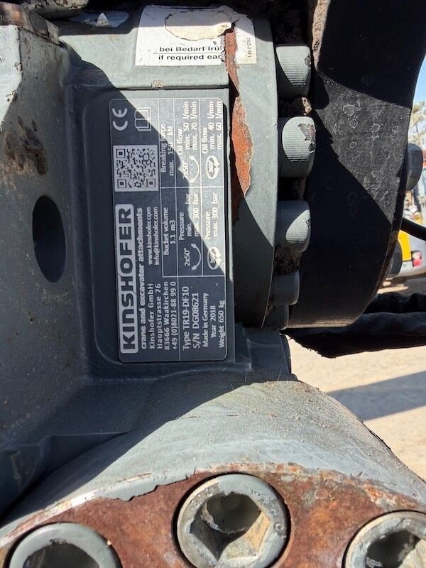 2018 Caterpillar M314F Wheel Excavator Kinshofer attachment plate