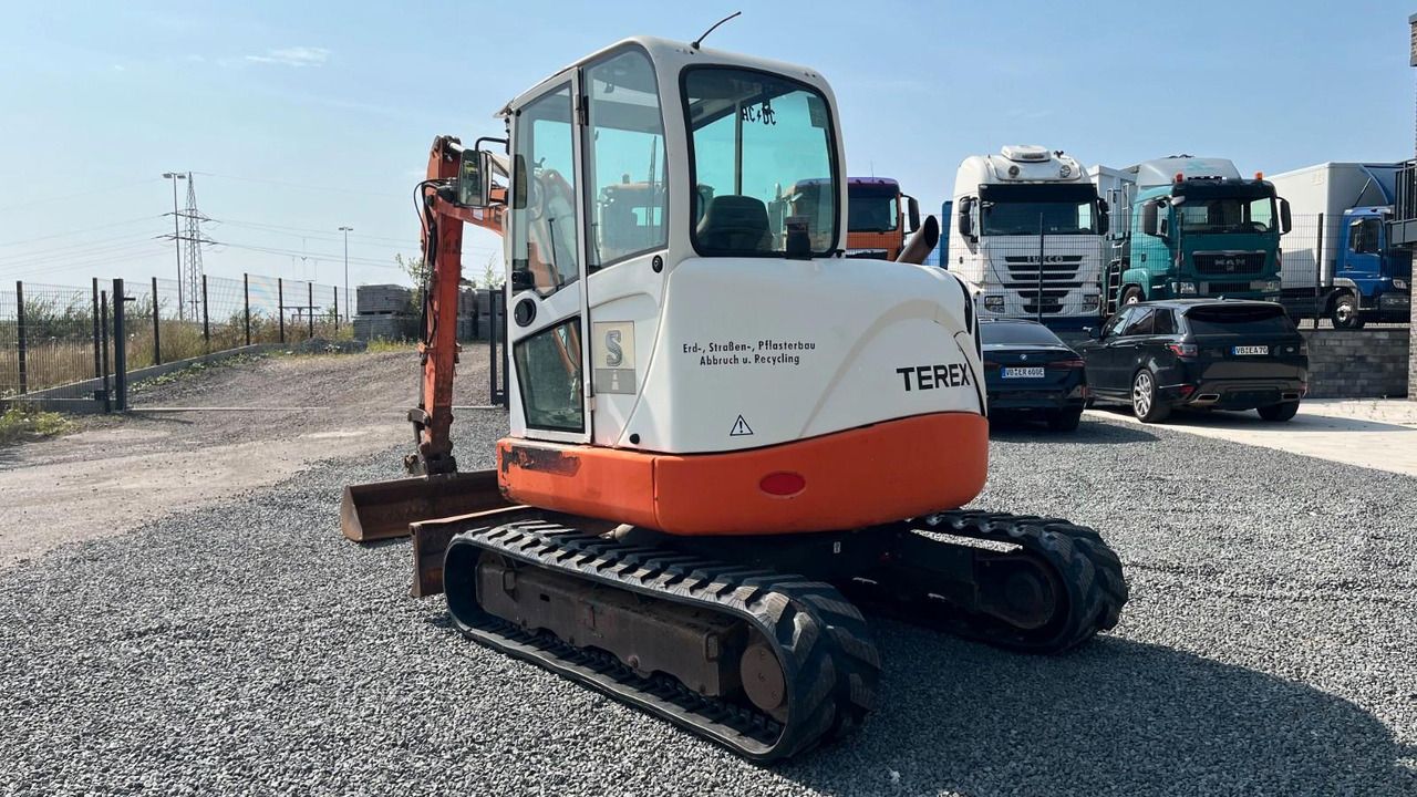2008 Terex TC 50 mini excavator, rear three-quarter view 2008 Terex TC 50 mini excavator, rear three-quarter view