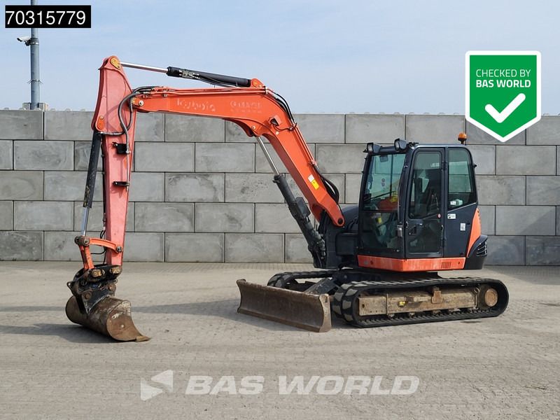 2014 Kubota KX080-4 mini excavator, side view 2014 Kubota KX080-4 mini excavator, side view