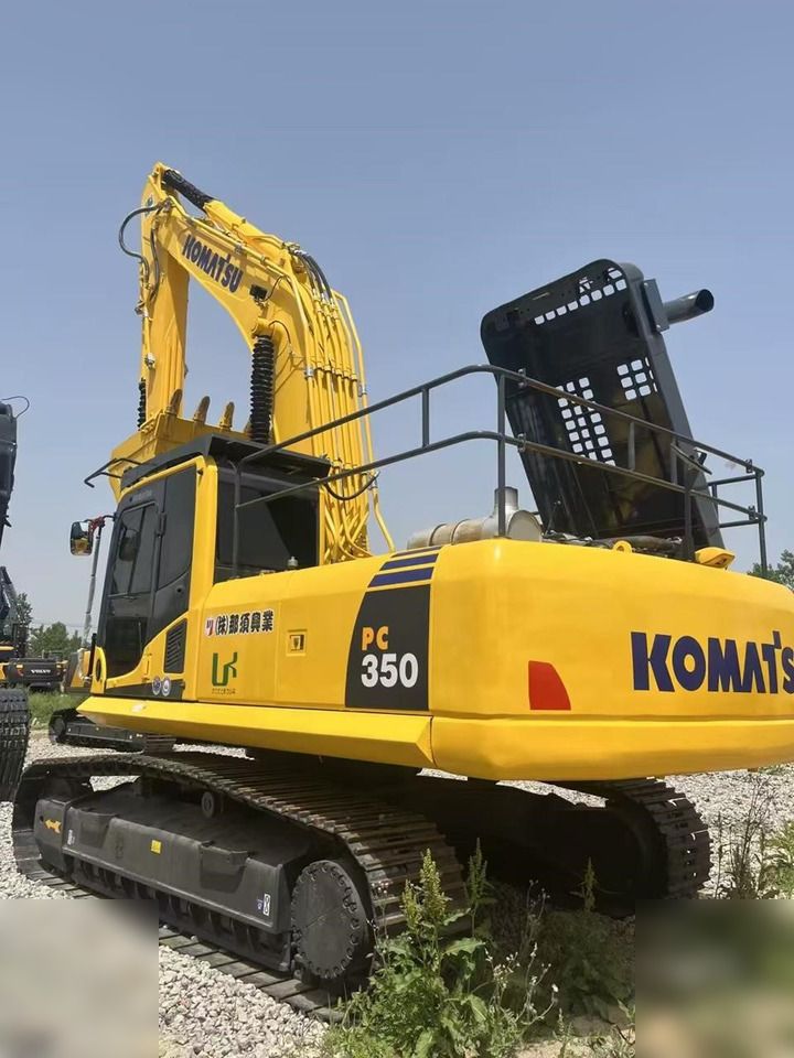 2023 Komatsu PC350-8 crawler excavator, rear three-quarter view
