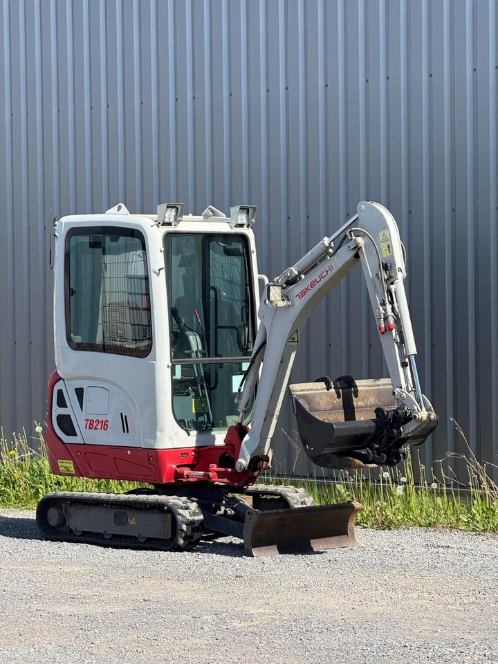 2020 Takeuchi TB216 mini excavator, side profile view