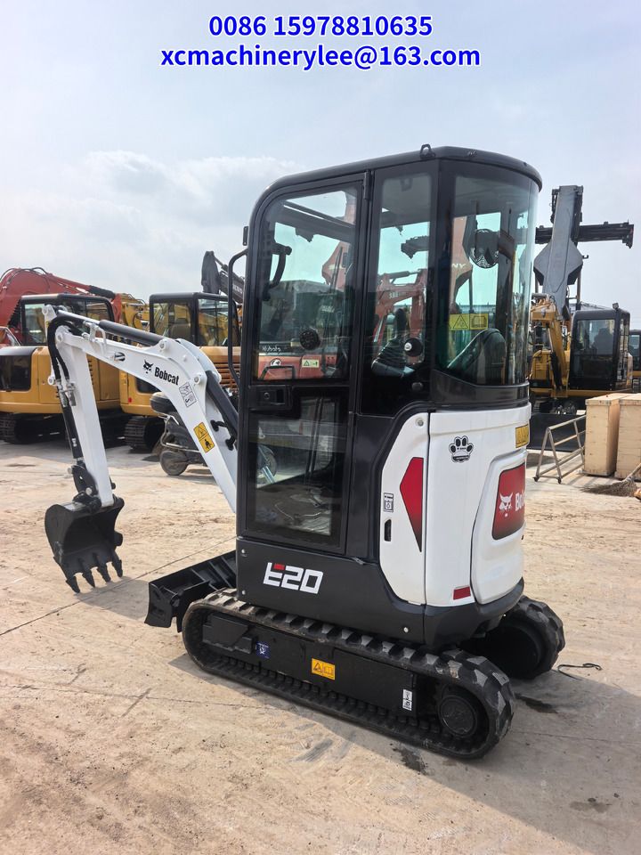 2024 Bobcat E20 mini excavator, three-quarter view 2024 Bobcat E20 mini excavator, three-quarter view