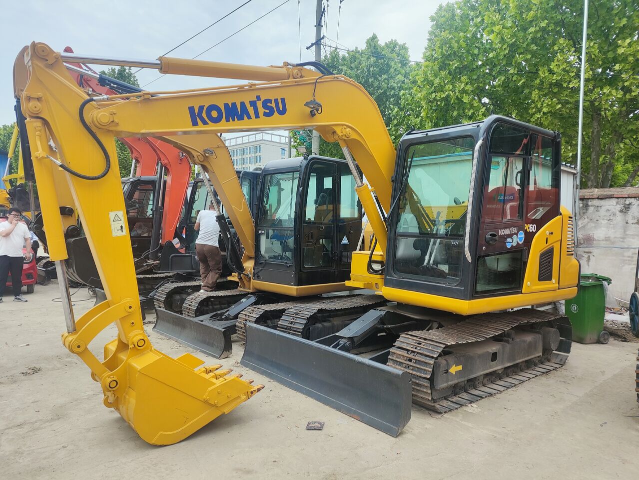 2023 Komatsu PC60 crawler excavator, front three-quarter view 2023 Komatsu PC60 crawler excavator, front three-quarter view
