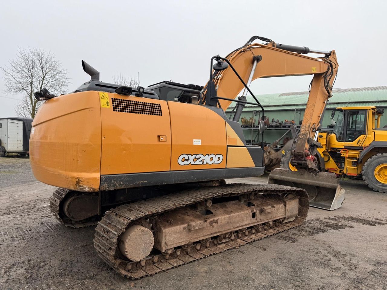 2018 CASE CX210D crawler excavator, rear three-quarter view