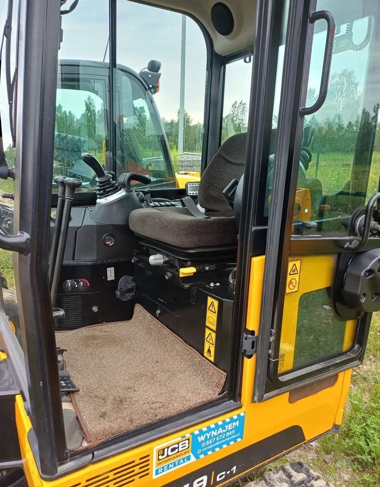 2022 JCB 19C-1 crawler excavator cab interior view 2022 JCB 19C-1 crawler excavator cab interior view