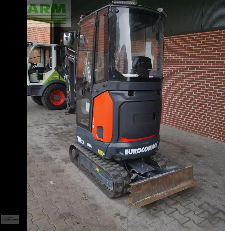 2022 Eurocomach 18ZT mini excavator, rear three-quarter view