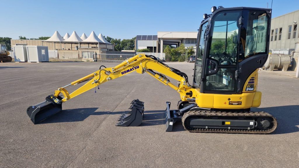 2023 Komatsu PC24MR-5 mini excavator, side view 2023 Komatsu PC24MR-5 mini excavator, side view