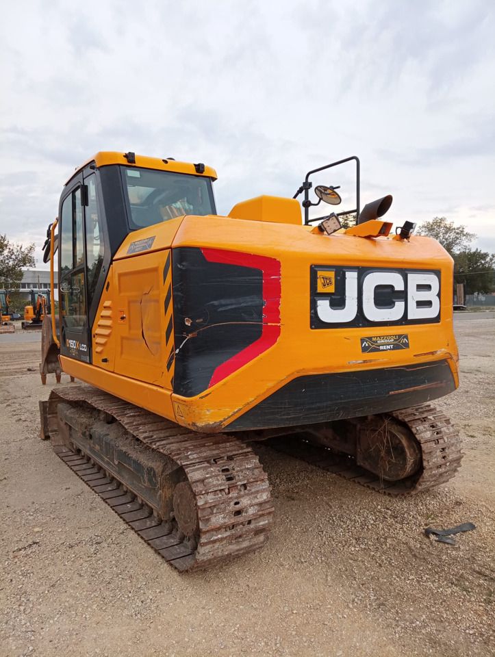 2022 JCB 150X LTDSV crawler excavator, rear three-quarter view