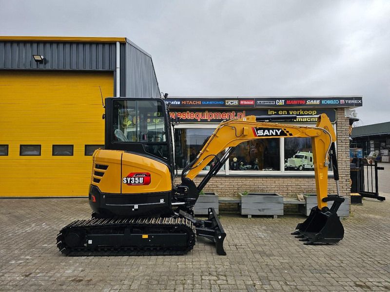2025 Sany SY35U mini excavator, side profile view