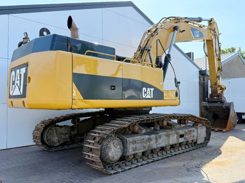 2010 Caterpillar 345DL crawler excavator, rear three-quarter view 2010 Caterpillar 345DL crawler excavator, rear three-quarter view