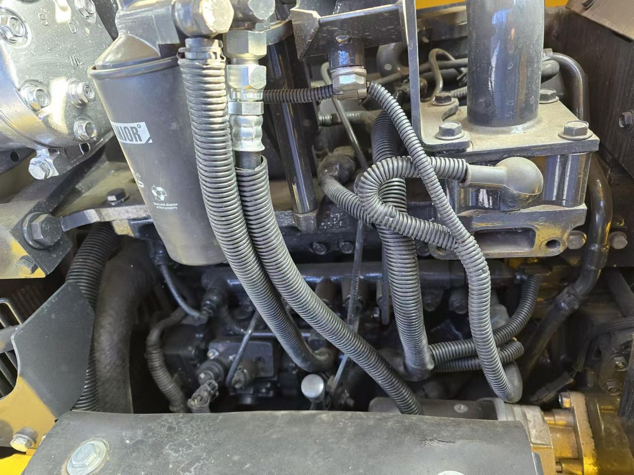 2023 Sunward SWE70 crawler excavator engine compartment detail