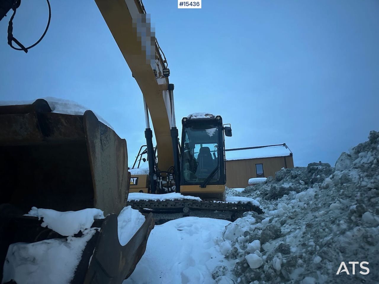 2019 Caterpillar 320 excavator, front view