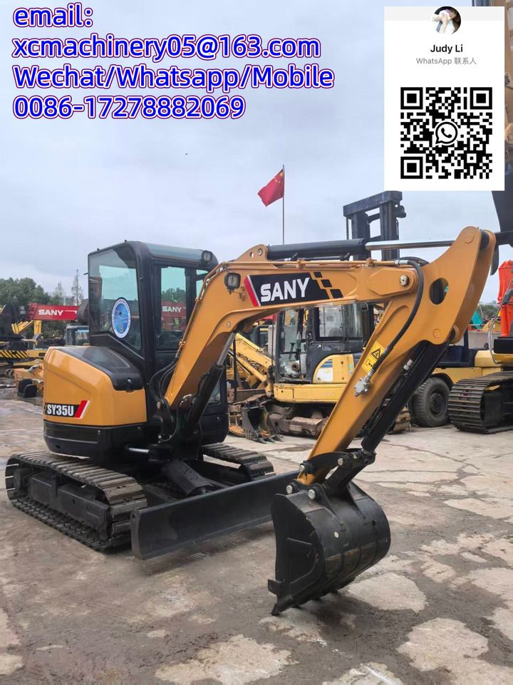 2024 Sany SY35U mini excavator, front three-quarter view 2024 Sany SY35U mini excavator, front three-quarter view