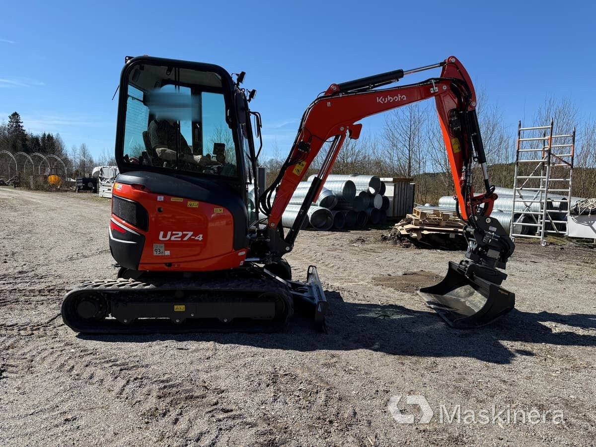 2026 Kubota U27-4 crawler excavator, side view