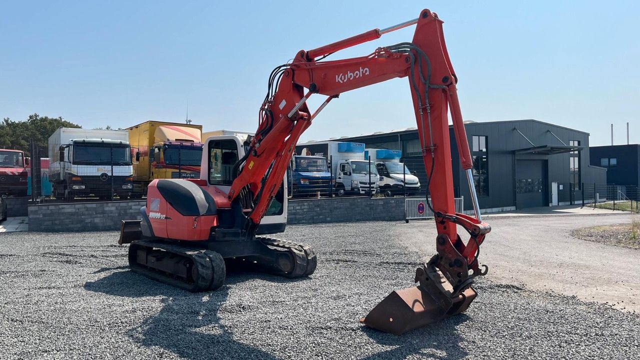 2011 Kubota KX080-3 mini excavator, side view 2011 Kubota KX080-3 mini excavator, side view