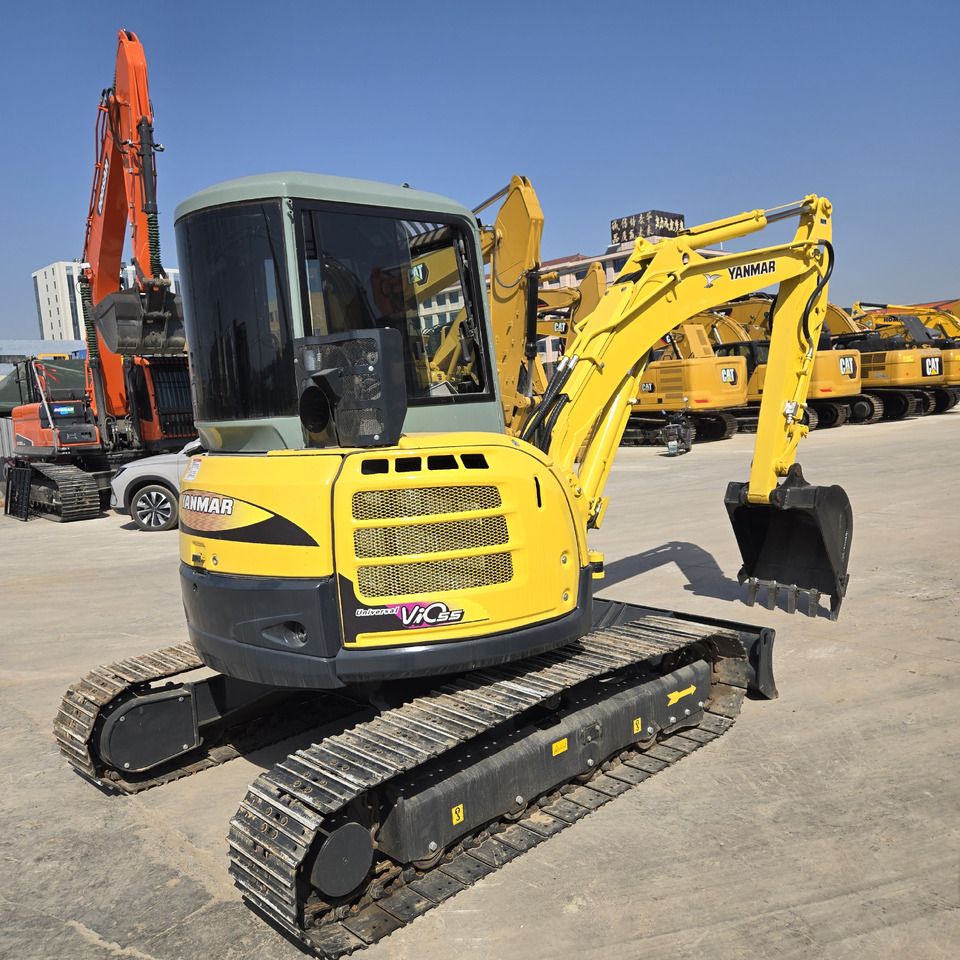 2023 Yanmar ViO55 mini excavator, front three-quarter view 2023 Yanmar ViO55 mini excavator, front three-quarter view