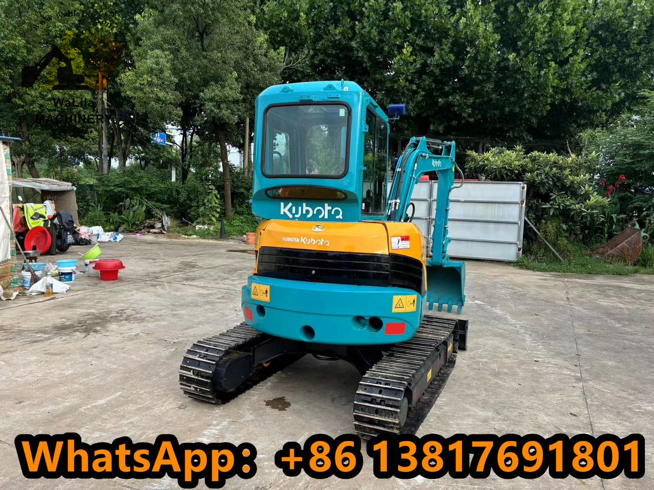 2022 Kubota U35 mini excavator, rear three-quarter view 2022 Kubota U35 mini excavator, rear three-quarter view