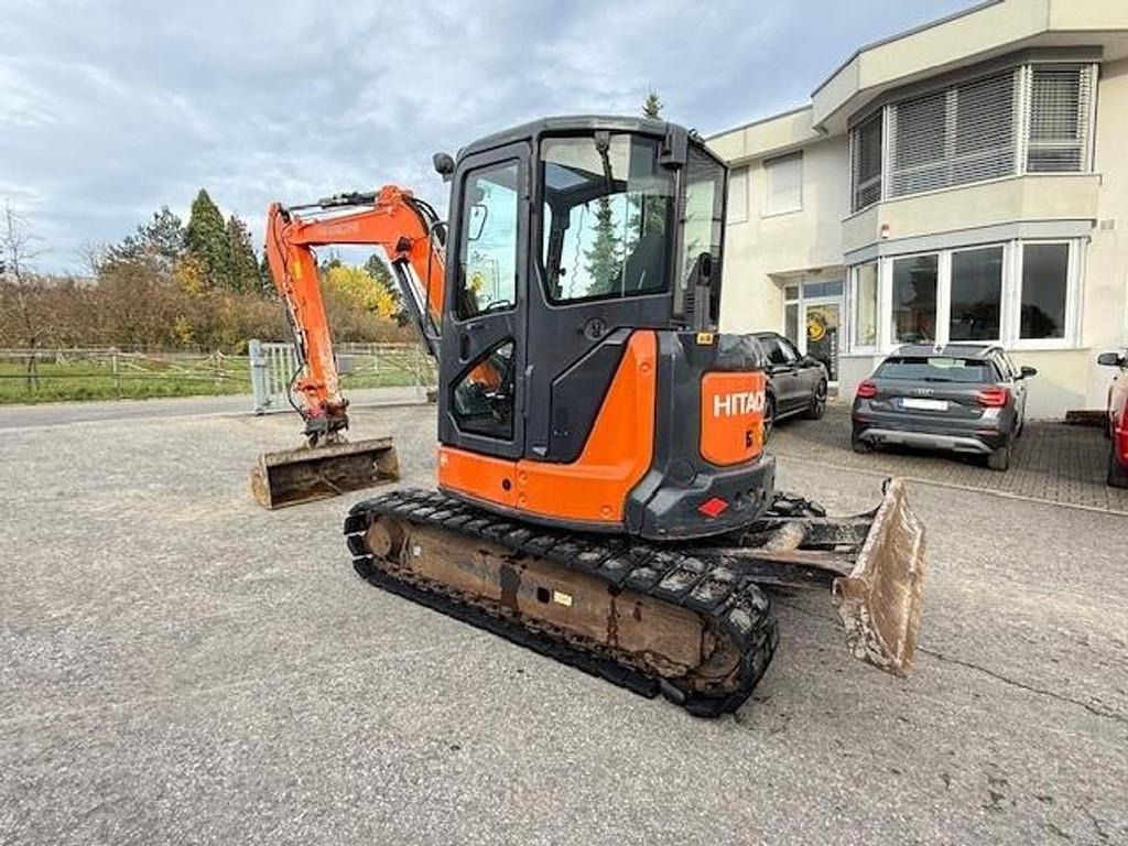 2016 Hitachi ZX55 U-5A mini excavator, rear three-quarter view 2016 Hitachi ZX55 U-5A mini excavator, rear three-quarter view