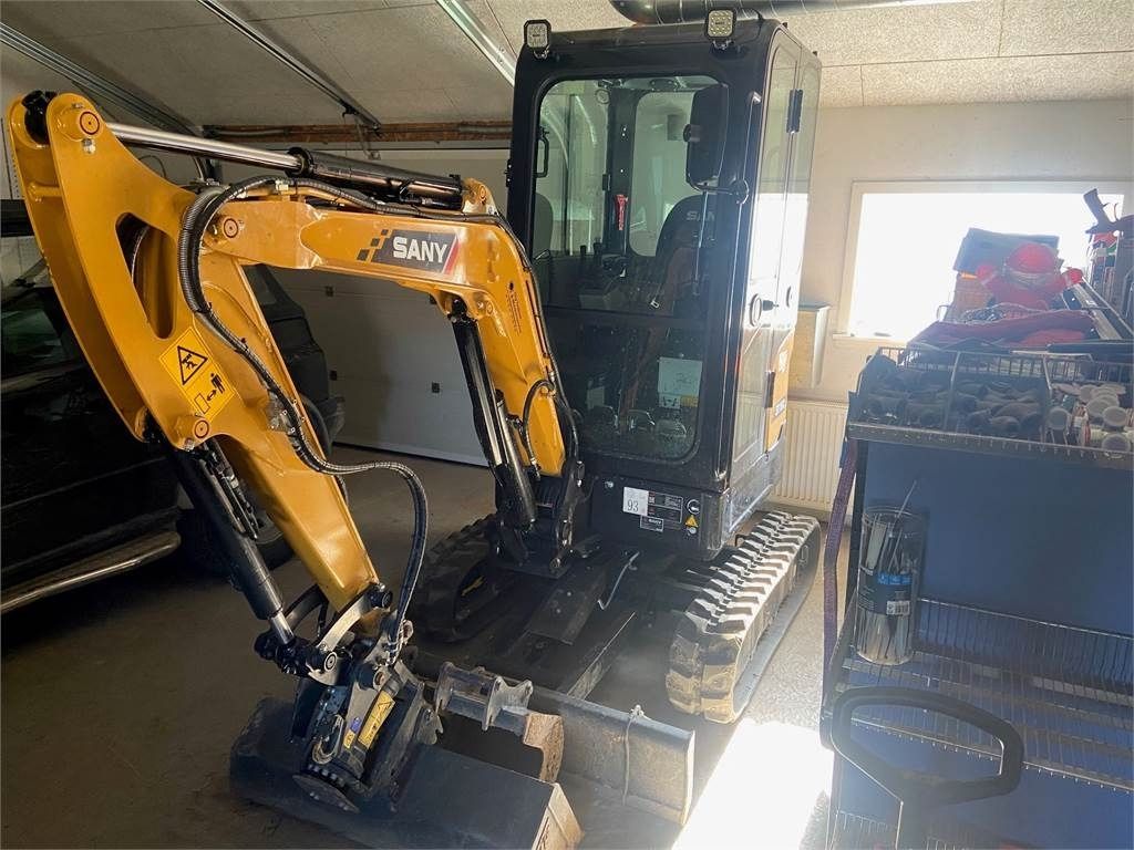 2024 Sany SY18C mini excavator, front three-quarter view