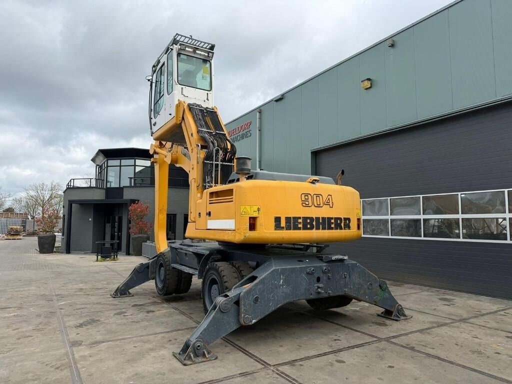 2012 Liebherr A904 C material handler, rear three-quarter view