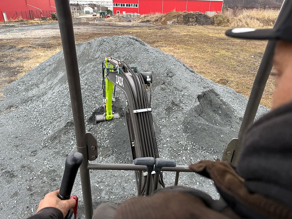 2025 Zaox ZA16A mini excavator operator view