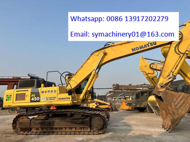2019 Komatsu PC450-8 crawler excavator, side profile view 2019 Komatsu PC450-8 crawler excavator, side profile view