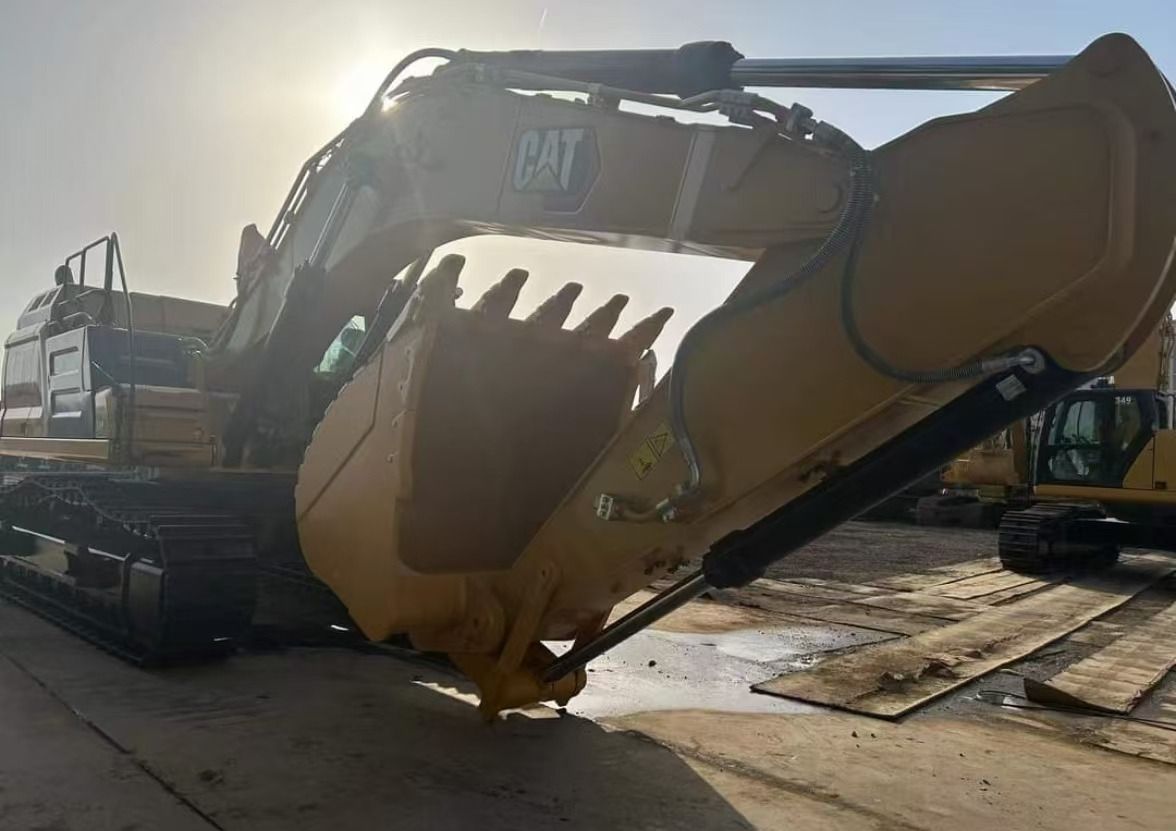 2022 Caterpillar 349 crawler excavator, front-side view 2022 Caterpillar 349 crawler excavator, front-side view