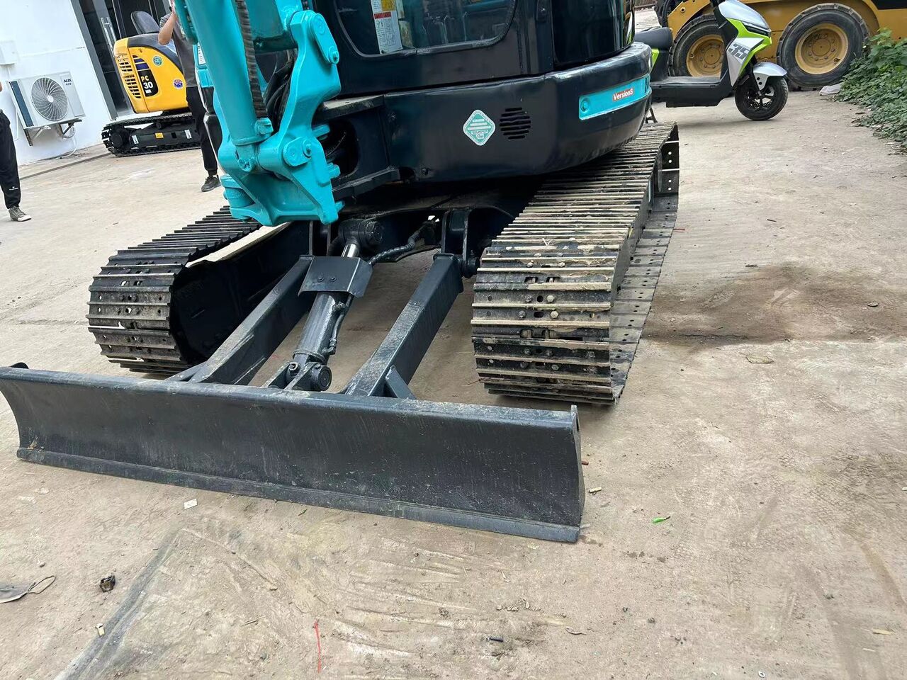 2023 Kobelco SK55SR mini excavator front view with blade