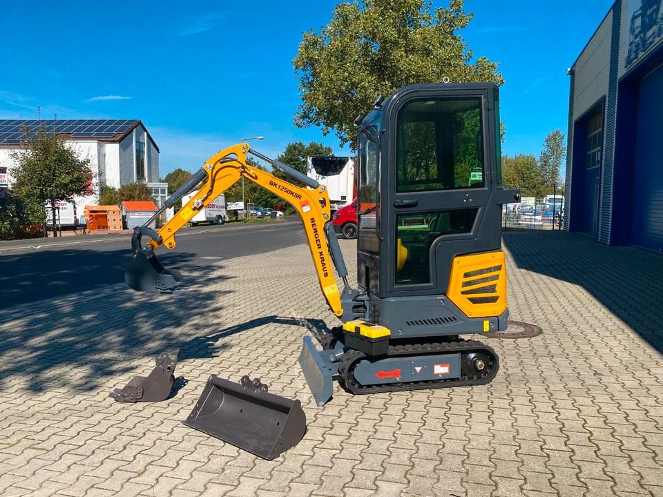 Kubota BK1250KSR mini excavator, side view