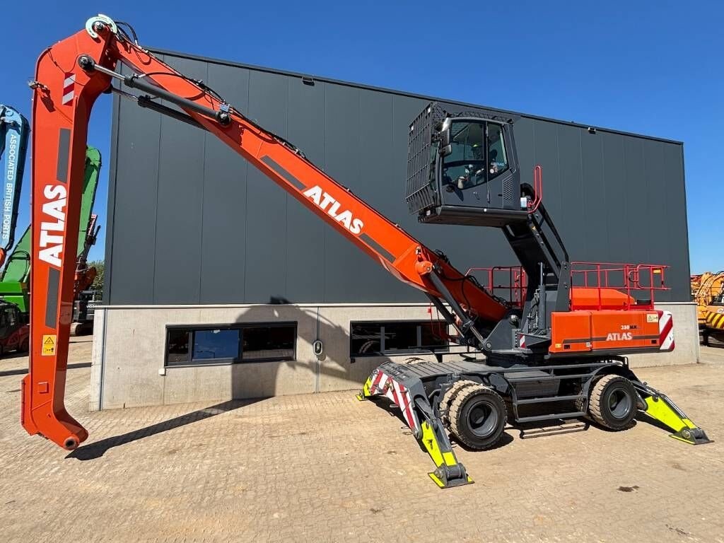 2023 Atlas 350MH material handler, side profile view