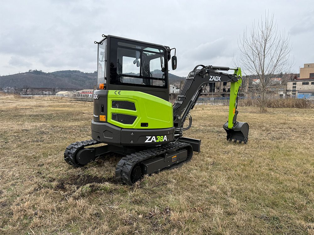 2025 Zaox ZA38A mini excavator, three-quarter rear view 2025 Zaox ZA38A mini excavator, three-quarter rear view