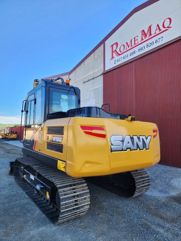 2022 Sany SY135C crawler excavator rear three-quarter view