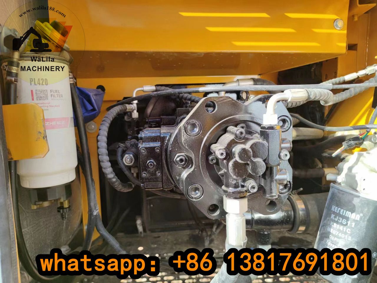 2023 Sany SY215 crawler excavator engine compartment detail 2023 Sany SY215 crawler excavator engine compartment detail