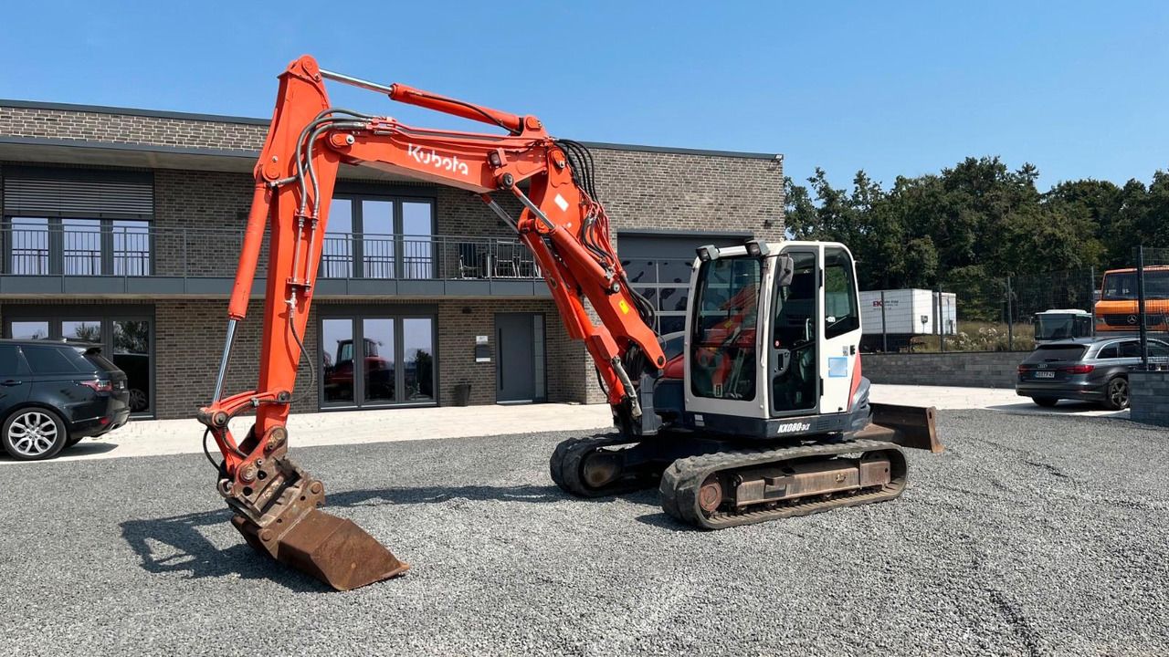 2011 Kubota KX080-3 mini excavator, side view 2011 Kubota KX080-3 mini excavator, side view