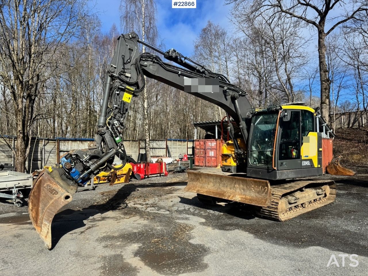 2019 Volvo ECR145EL crawler excavator side view 2019 Volvo ECR145EL crawler excavator side view