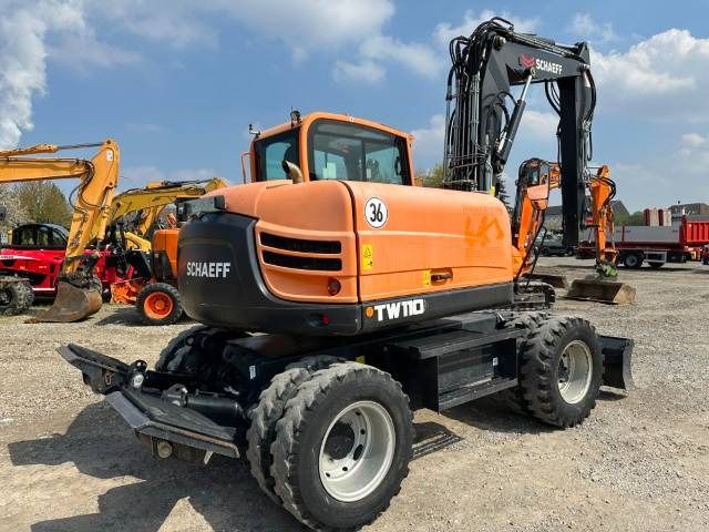2020 Yanmar TW 110 wheel excavator, rear three-quarter view 2020 Yanmar TW 110 wheel excavator, rear three-quarter view