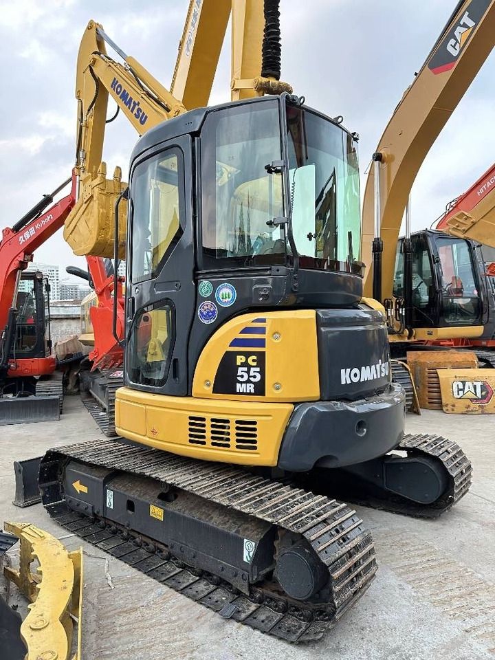 2023 Komatsu PC-55MR mini excavator, rear three-quarter view 2023 Komatsu PC-55MR mini excavator, rear three-quarter view