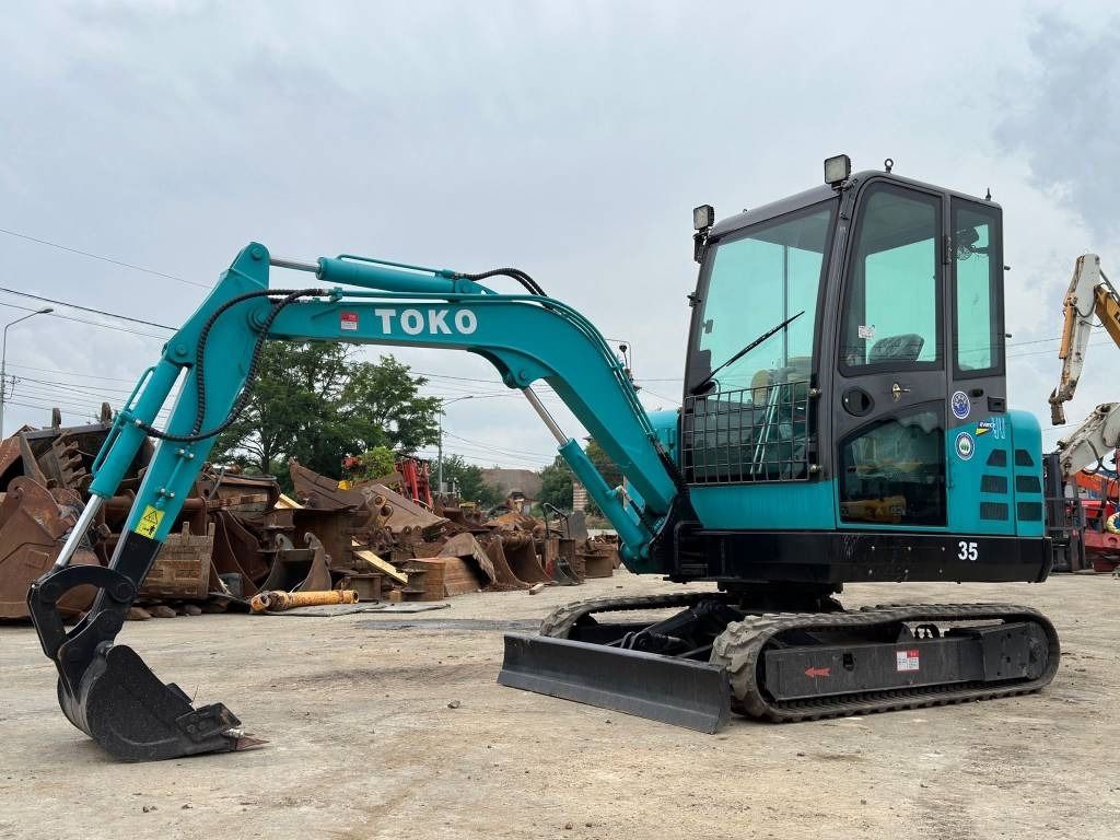 2022 Toko 35 mini excavator, side view 2022 Toko 35 mini excavator, side view