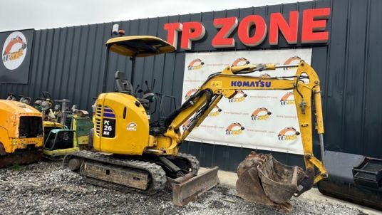 2019 Komatsu PC26MR-3 mini excavator, side view