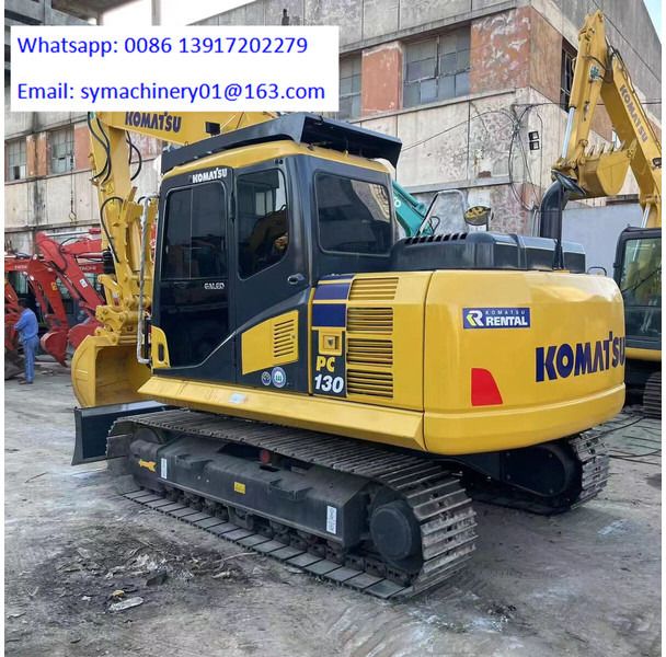 2022 Komatsu PC130 crawler excavator, rear three-quarter view 2022 Komatsu PC130 crawler excavator, rear three-quarter view