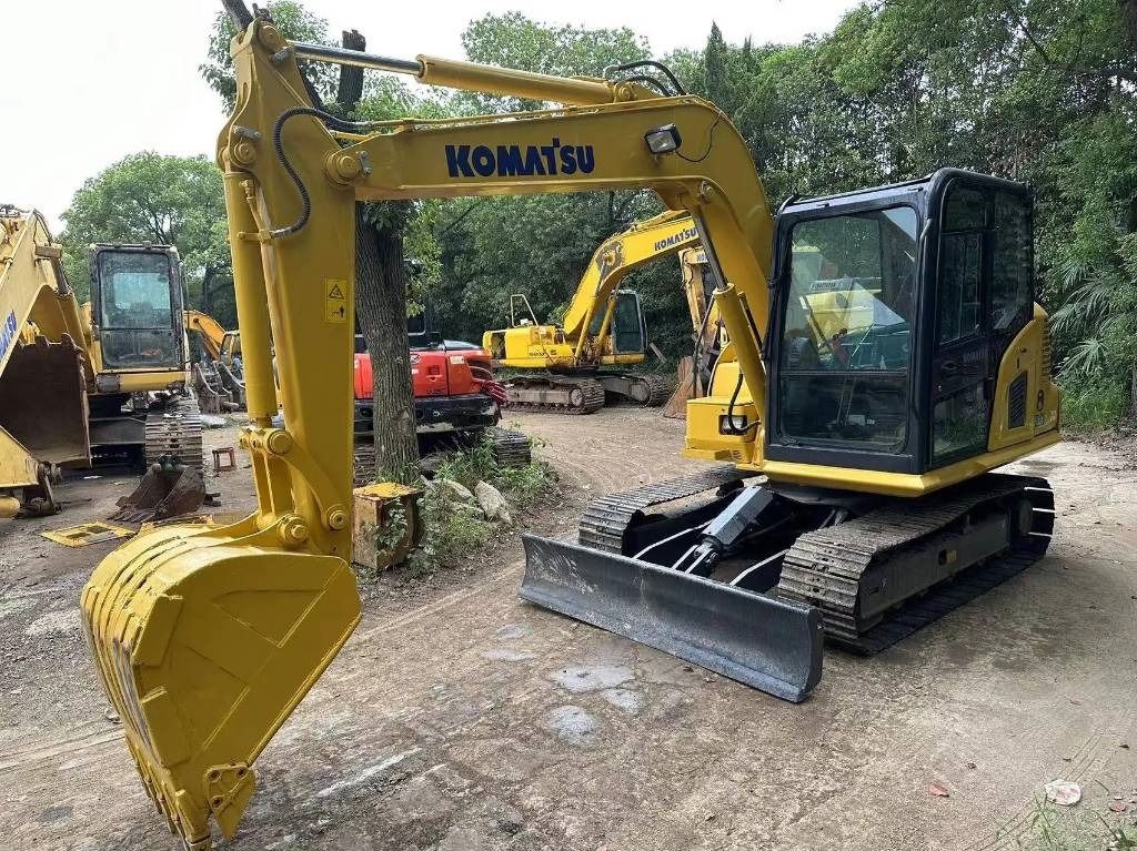 2024 Komatsu PC70-8 mini excavator, front three-quarter view