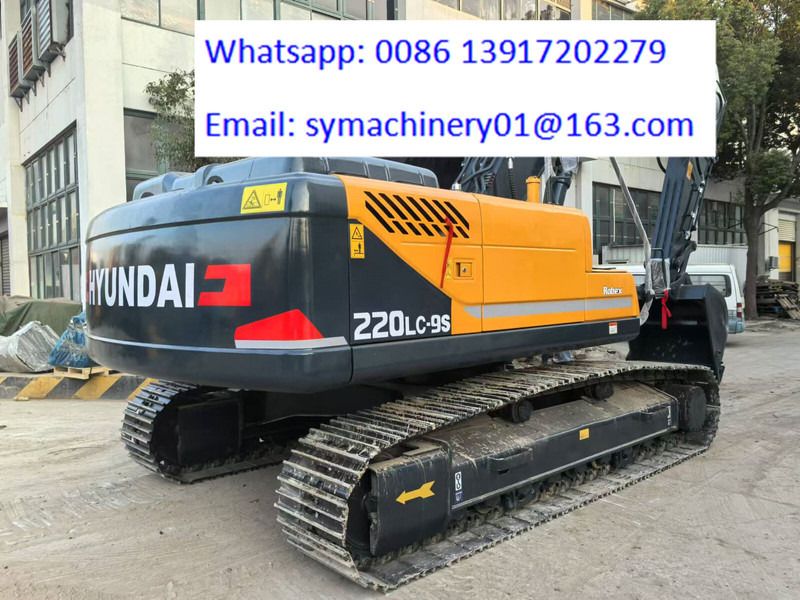 2024 Hyundai R220LC-9S crawler excavator, rear three-quarter view