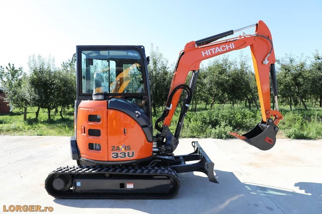 2025 Hitachi Zaxis 33U mini excavator, side view 2025 Hitachi Zaxis 33U mini excavator, side view