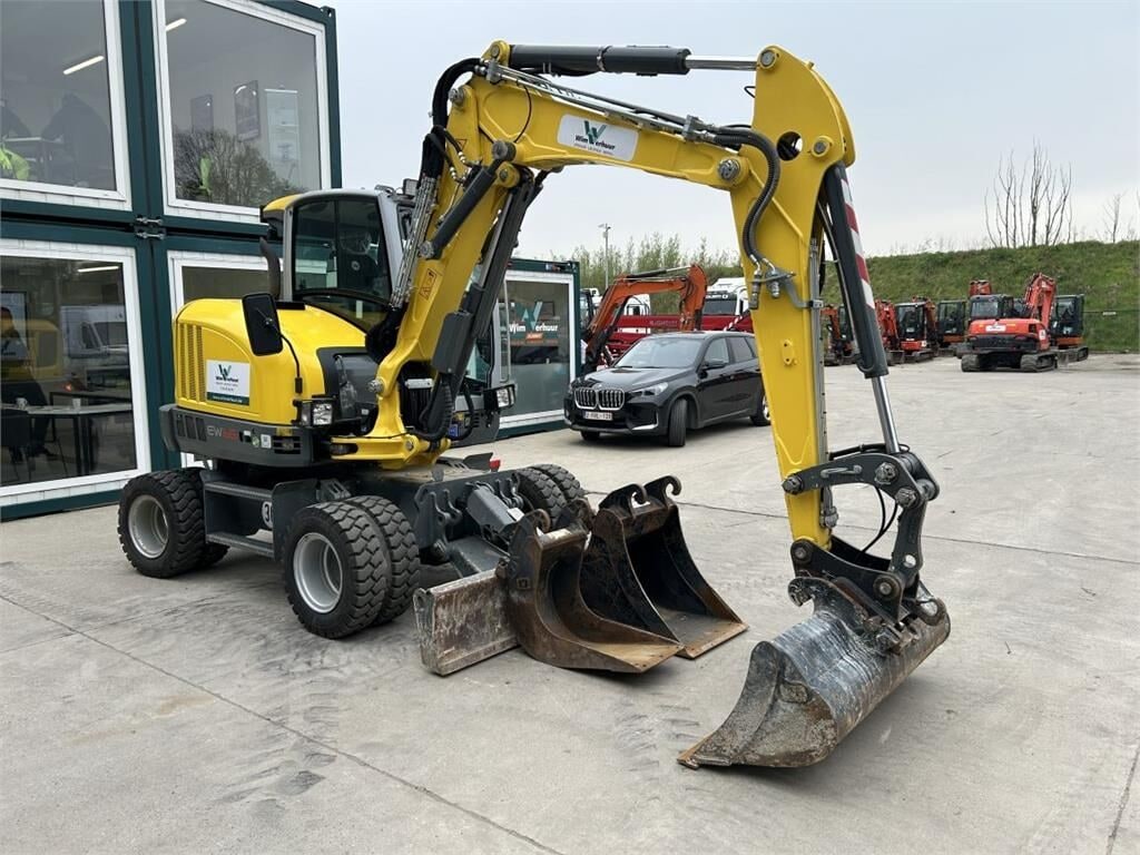 2023 Wacker Neuson EW65 wheel excavator, front three-quarter view 2023 Wacker Neuson EW65 wheel excavator, front three-quarter view