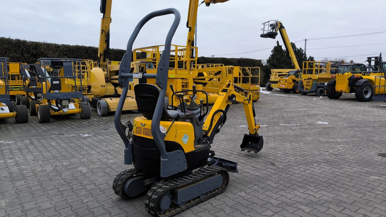 2019 Yanmar SV08– 1A(S) mini excavator, rear three-quarter view