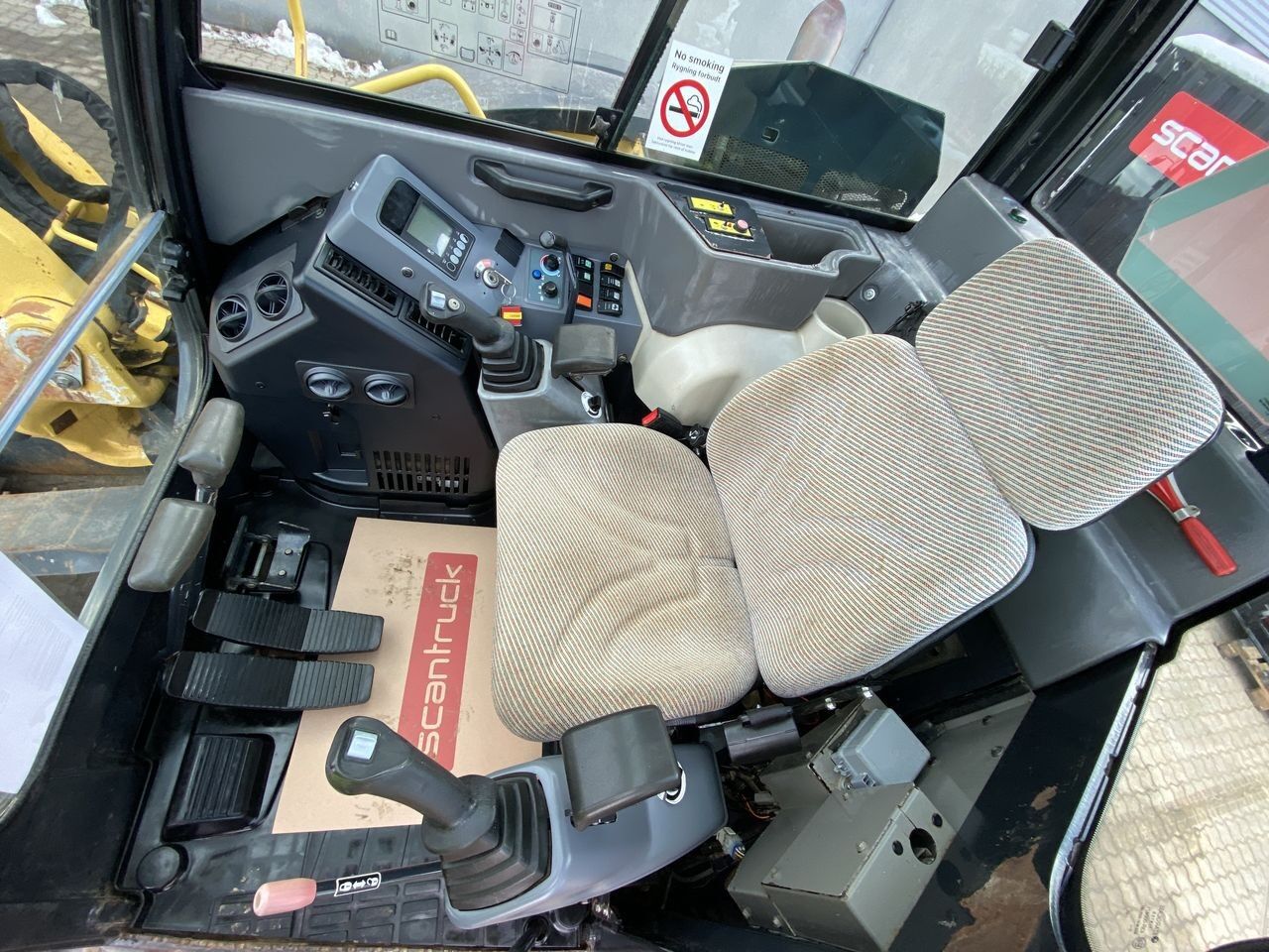 2016 Yanmar VIO80-1A mini excavator interior cab view 2016 Yanmar VIO80-1A mini excavator interior cab view